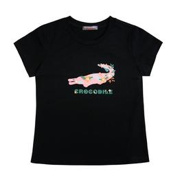 『小鱷魚童裝』花卉鱷魚印圖T恤